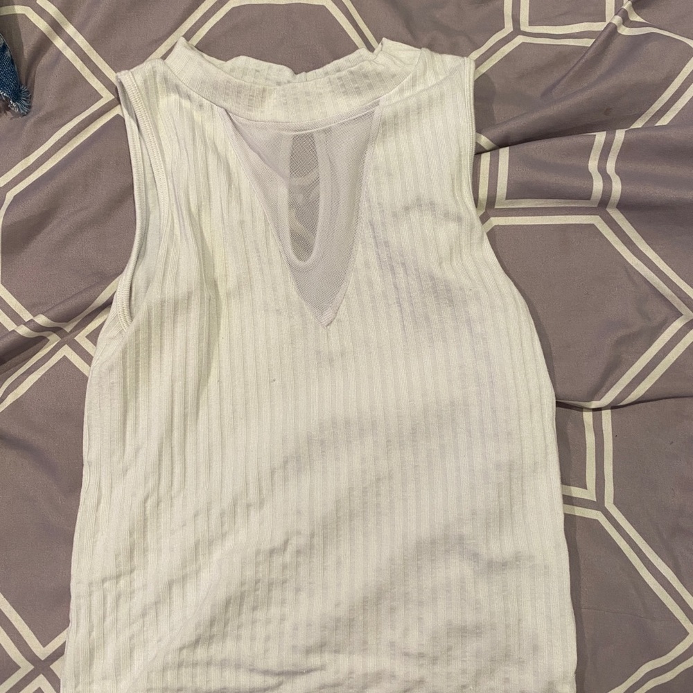 white sheer shirt